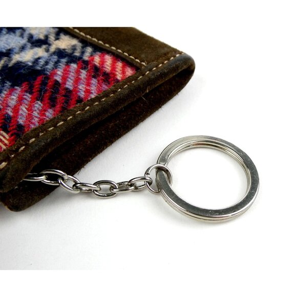 Coach Tartan Wool Mini Skinny Case w/ Keychain & Star Charm - Picture 13 of 14